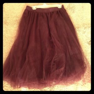Plum Tulle Skirt